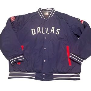 Dallas Ridgemont Navy/Red/White Throwback Varsity Jacket New Size Large